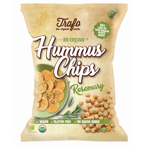 Chipsy z ciecierzycy z rozmarynem bezglutenowe 75g BIO Trafo cena 11,45zł