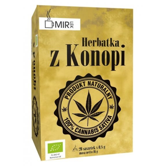 Herbatka z konopi BIO 20 saszetek Mir-Lek cena 16,15zł