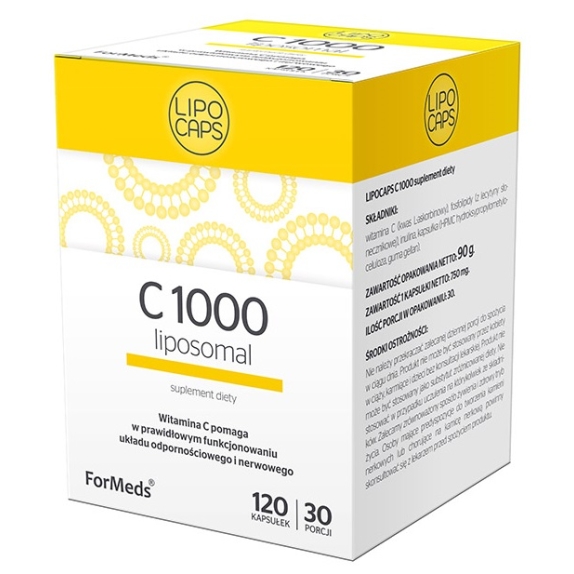 Lipocaps C 1000 120 kapsułek Formeds cena 103,99zł