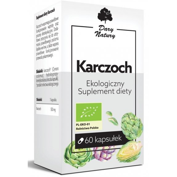 Karczoch BIO 60 kapsułek Dary Natury cena 12,01$