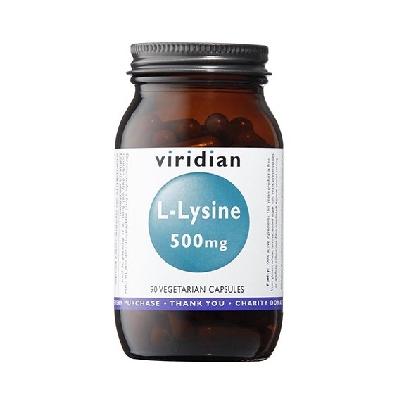Viridian L-Lizyna 500 mg 90 kapsułek cena 25,62$