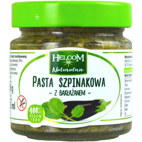 Pasta szpinakowa z bakłażanem 190 g Helcom  cena 7,70zł