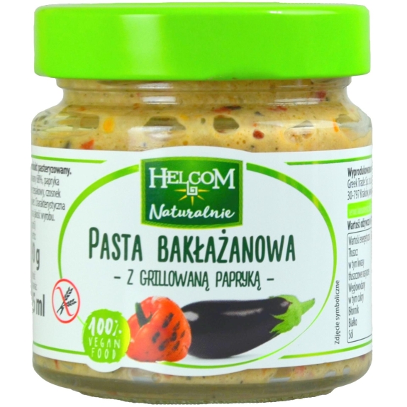 Pasta bakłażanowa z grillowaną papryką 190 g Helcom  cena 7,35zł