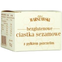 Baton Warszawski Ciastka sezamowe z pyłkiem pszczelim bezglutenowe 150 g - Łakoć Warszawski
