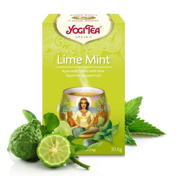 Herbata limonka z miętą 17 saszetek BIO Yogi Tea cena €2,83