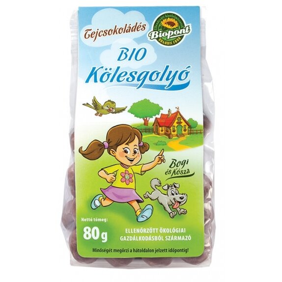 Chrupki jaglane w mlecznej czekoladzie BIO 80g Biopont cena 13,55zł