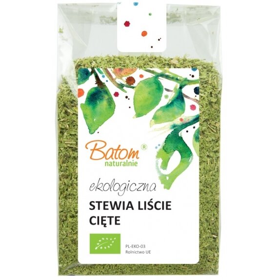 Stewia liście cięte suszone 80 g BIO Batom  cena 5,04$