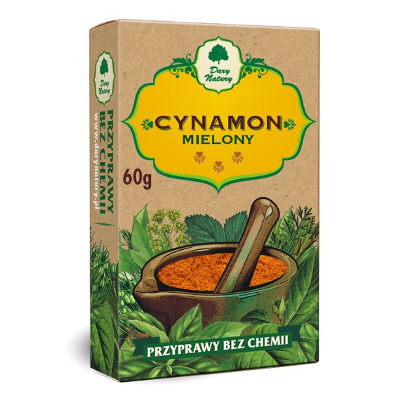 Cynamon mielony 60 g Dary Natury cena 6,45zł