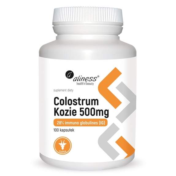 Aliness colostrum kozie 28 % immunoglobuliny 500 mg x 100 kaps cena 29,67$