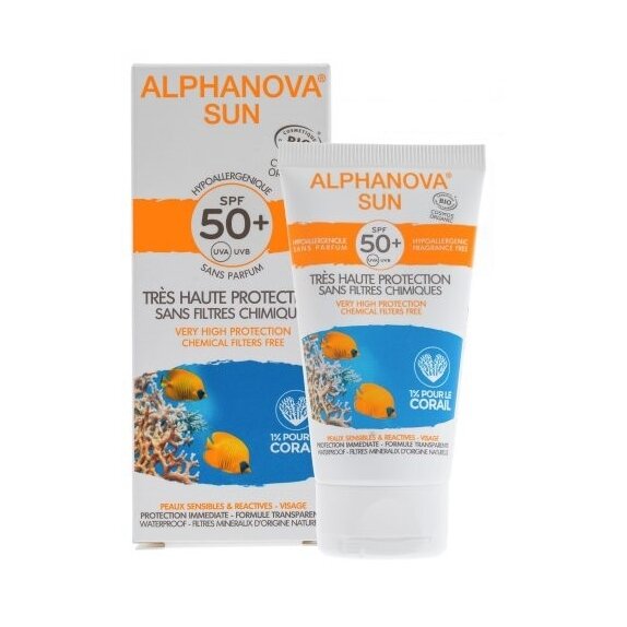 Alphanova Sun Krem przeciwsłoneczny, hipoalergiczny, wodoodporny SPF 50 50g cena 67,15zł
