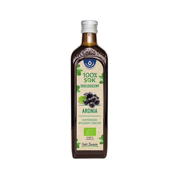 Sok - aronia 100 % ekologiczny Oleofarm 490 ml cena 15,38zł