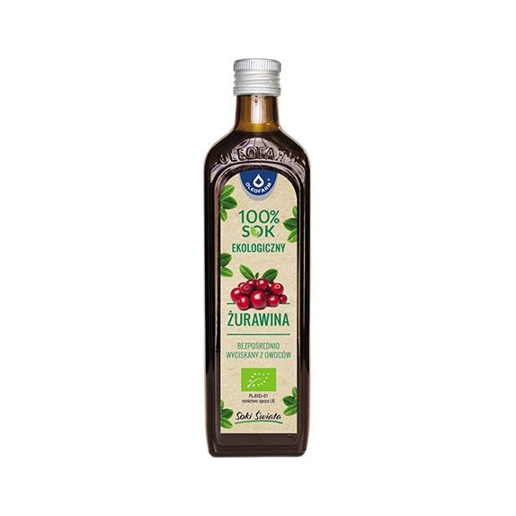 Sok - BIO żurawina 100% ekologiczny Oleofarm 490 ml cena 24,05zł