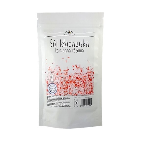 Sól kłodawska kamienna różowa 1000 g Pięć Przemian cena €1,76