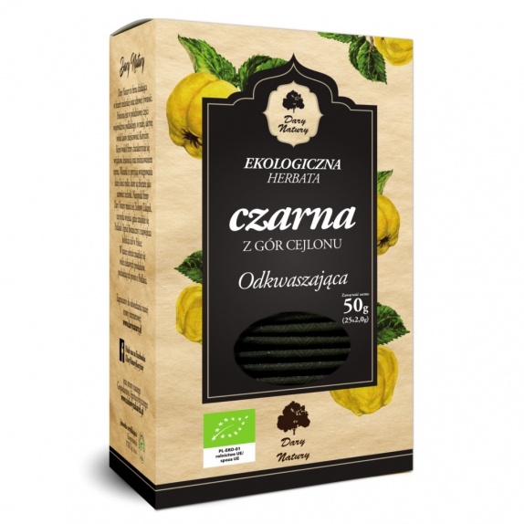 Herbata czarna odkwaszająca 25 x 2 g BIO Dary Natury cena 14,90zł