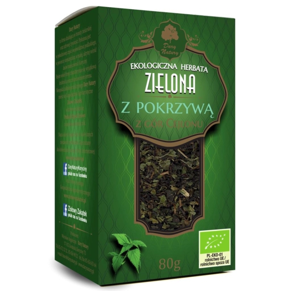 Herbata zielona z pokrzywą 80 g BIO Dary Natury cena 11,90zł