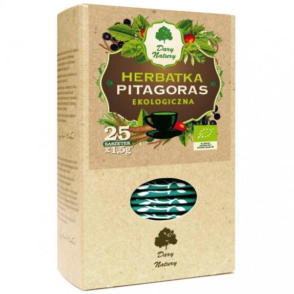 Herbatka pitagoras BIO 25 x 1,5 g Dary Natury cena 11,29zł
