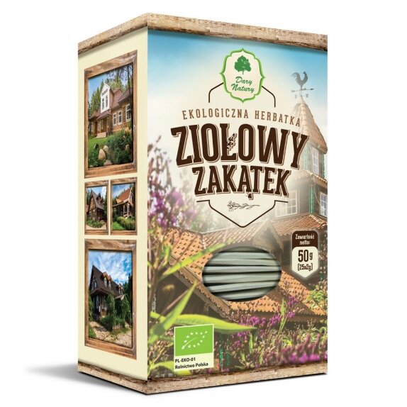 Herbatka ziołowy zakątek BIO 25 x 2 g Dary Natury cena 6,79zł