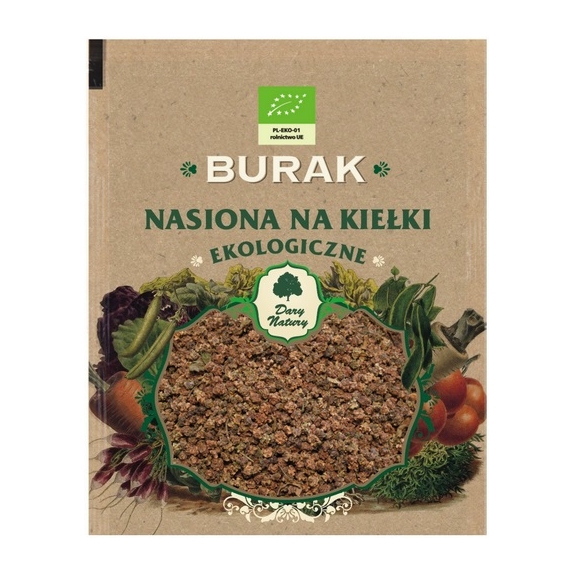 Nasiona na kiełki burak 30 g BIO Dary Natury PROMOCJA cena €1,55