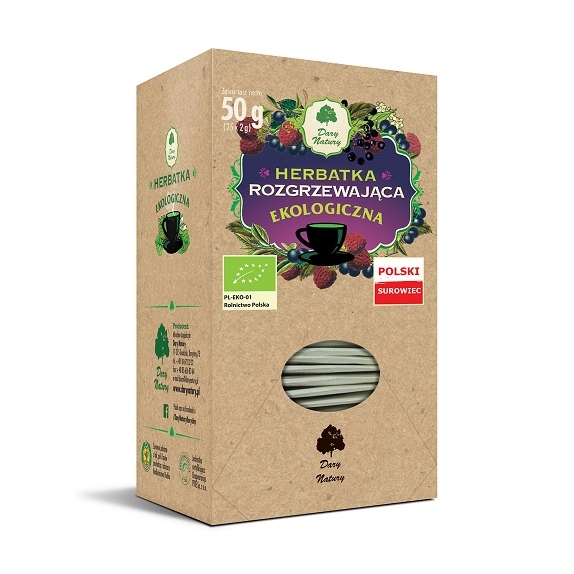 Herbatka rozgrzewająca BIO 25 x 2 g Dary Natury cena 16,29zł