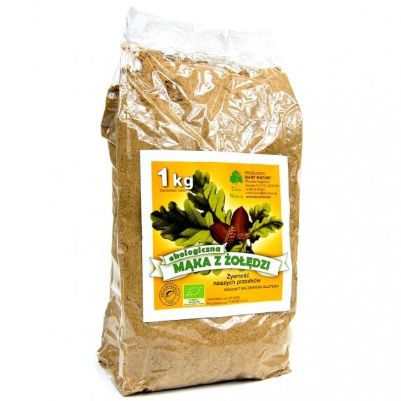 Mąka z żołędzi 1 kg BIO Dary Natury cena 17,54zł