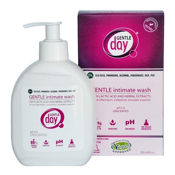 GentleDay żel do higieny intymnej z kwasem mlekowym i ekstraktami ziół 250 ml  cena 43,55zł