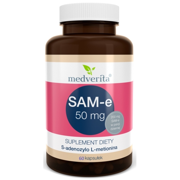 SAM-e 50 mg 60 kapsułek Medverita cena 41,90zł