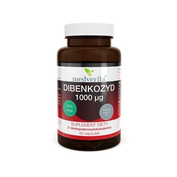 Dibenkozyd aktywna forma B12 1000ug 60kapsułek Medverita cena 18,75zł