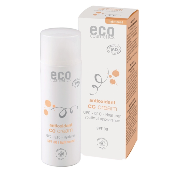 Eco cosmetics Krem CC jasny SPF 30 z OPC, Q10 i kwasem hialuronowym 50 ml CZERWCOWA PROMOCJA! cena €26,35