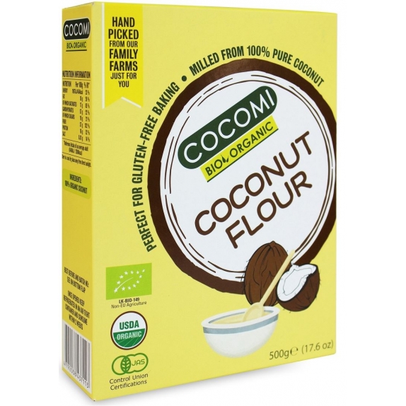 Mąka kokosowa 500 g BIO Cocomi cena 6,20zł