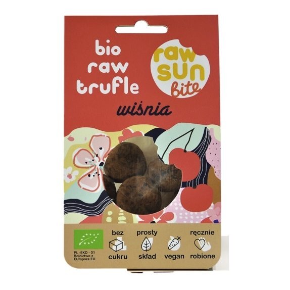 Trufle wiśniowe BIO 105 g Raw Sun Bite cena 11,89zł