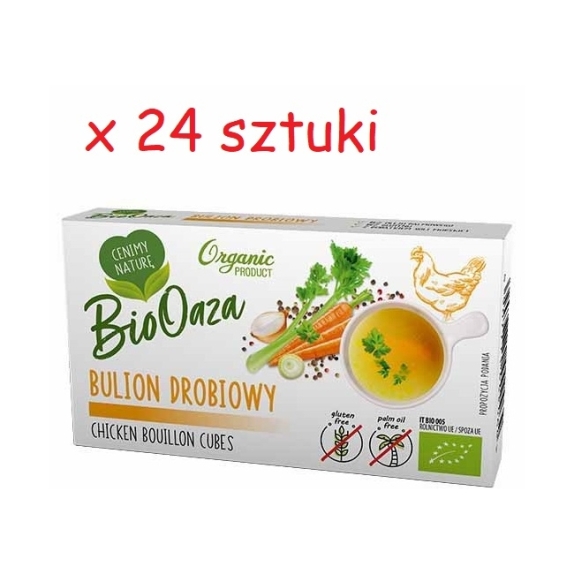 Bulion drobiowy 66 g x 24 sztuki BIO BioOaza  cena 137,00zł