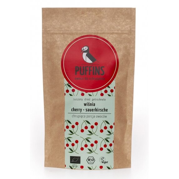 Wiśnia suszona BIO 40 g Puffins cena €3,78