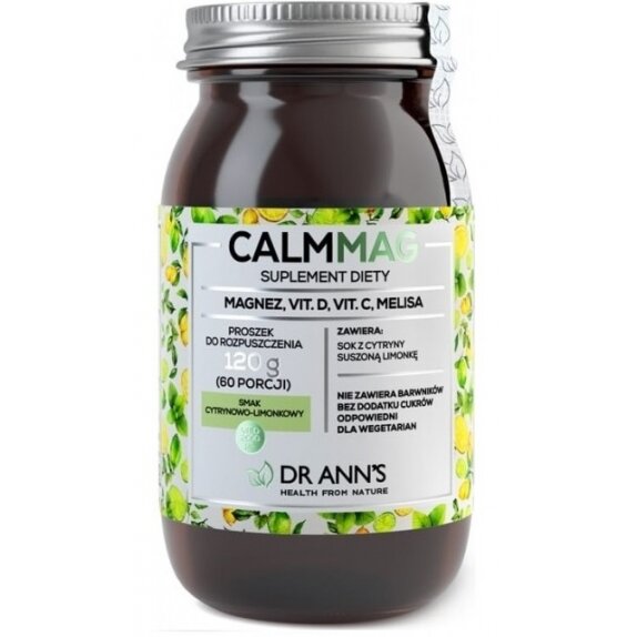 Dr Ann's CALMMAG magnez bez dodatku cukru 120g cena 36,99zł