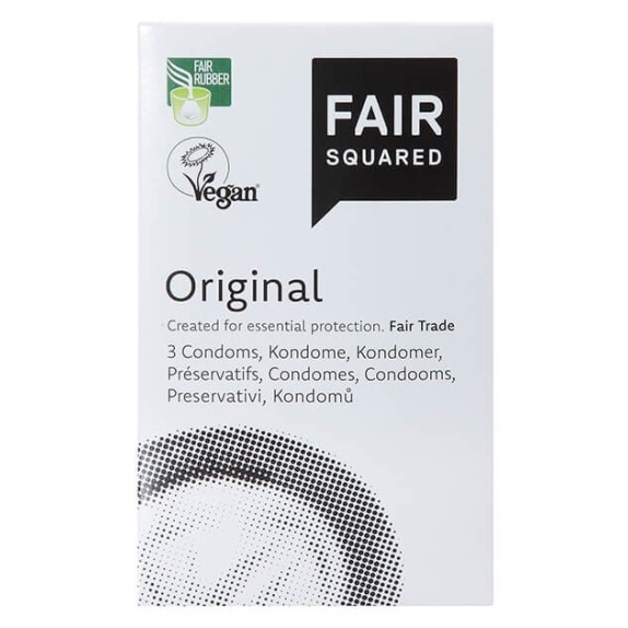 Fair Squared Prezerwatywy original z naturalnego lateksu 3 sztuki cena 22,95zł