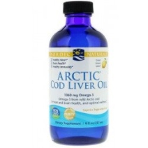 Olej z wątroby dorsza arktycznego, cytryna, 1060 mg 237 ml Nordic Naturals