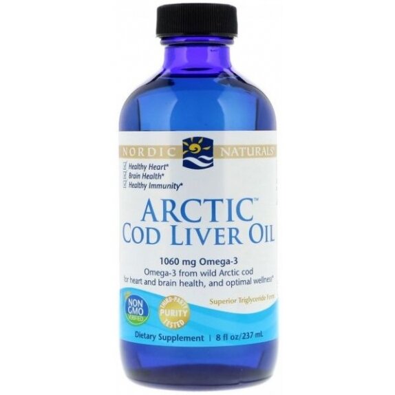 Olej z wątroby dorsza arktycznego bezsmakowy 1060 mg 237 ml Nordic Naturals cena 32,13$