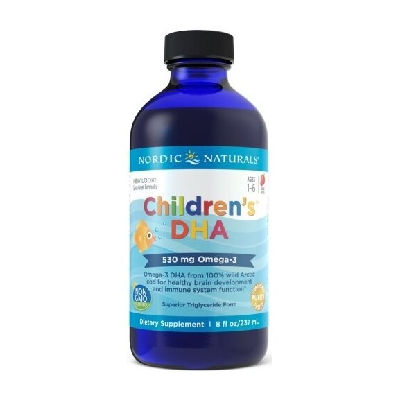 Children's DHA - Kwasy DHA dla dzieci 530 mg, truskawka, 237 ml Nordic Naturals cena 119,00zł