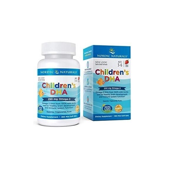 Nordic Naturals Children's DHA - Kwasy DHA dla dzieci 250 mg, truskawka, 360 kapsułek cena €42,35