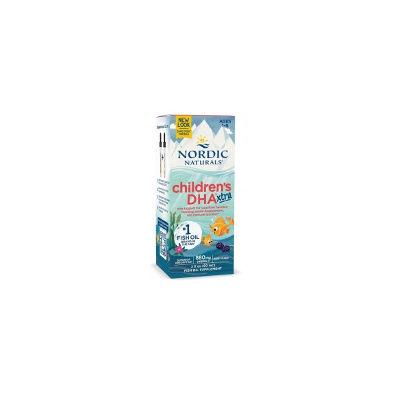 Children's DHA Xtra - Kwasy DHA dla dzieci 880 mg, jeżyna, 60 ml Nordic Naturals cena 124,00zł