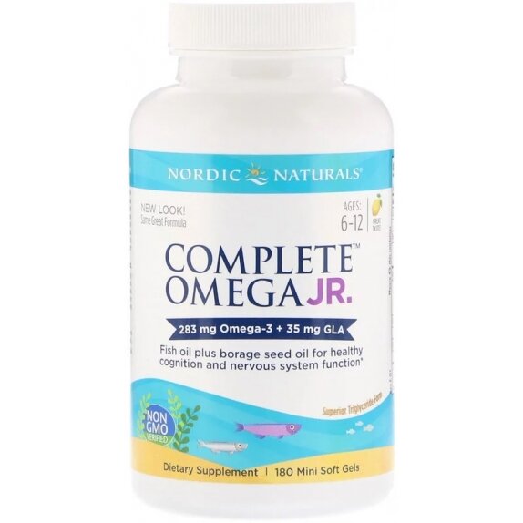 Complete Omega Junior 283 mg, cytryna, 180 kapsułek Nordic Naturals cena 143,99zł