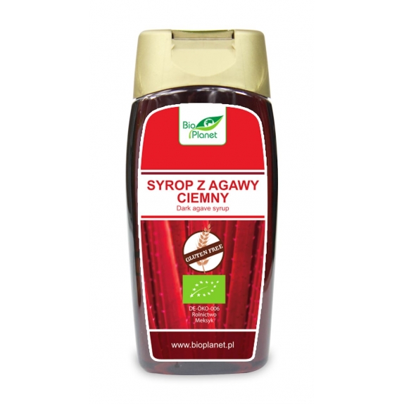 Syrop z agawy ciemny bezglutenowy 350 g (250 ml) BIO Bio Planet MAJOWA PROMOCJA!  cena 3,97$