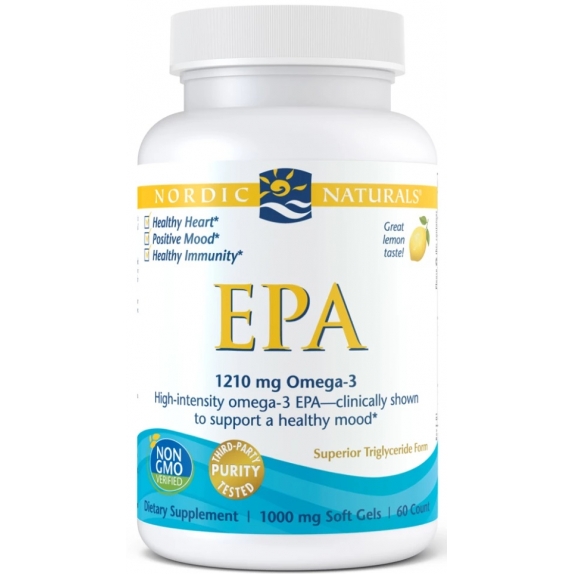 Kwas EPA 1210 mg, cytryna, 60 kapsułek Nordic Naturals PROMOCJA! cena €26,95