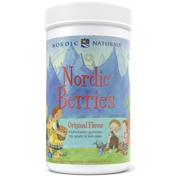 Nordic Berries żelki dla dzieci i dorosłych multiwitamina, cytrusy, 200 sztuk Nordic Naturals cena 159,90zł