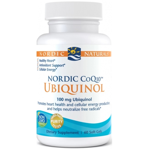 Nordic CoQ10 Ubiquinol 100 mg 60 kapsułek Nordic Naturals  cena 66,96$