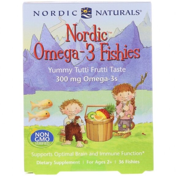 Nordic Naturals Omega-3 Fishies 300 mg, żelki-rybki, 36 sztuk cena €20,11