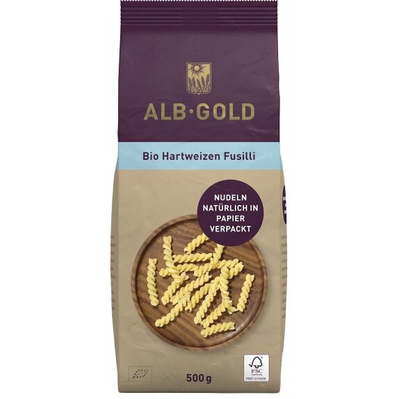 Makaron semolinowy świderki 500 g BIO Alb-Gold cena 10,25zł