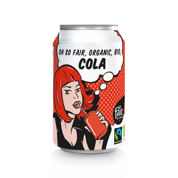 Cola w puszce 330 ml Oxfam ft cena 6,69zł