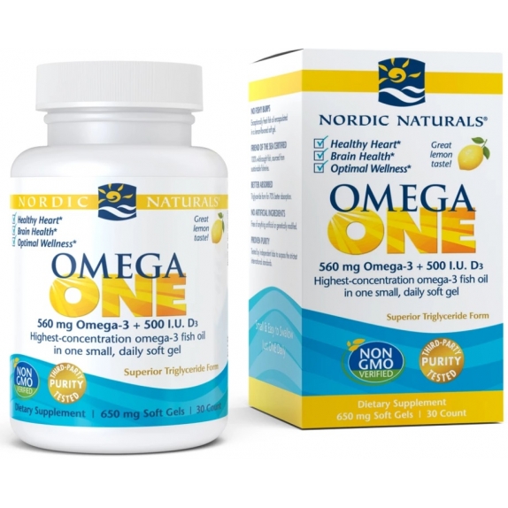Nordic Naturals Omega One 560mg, 30 kapsułek cena 89,95zł