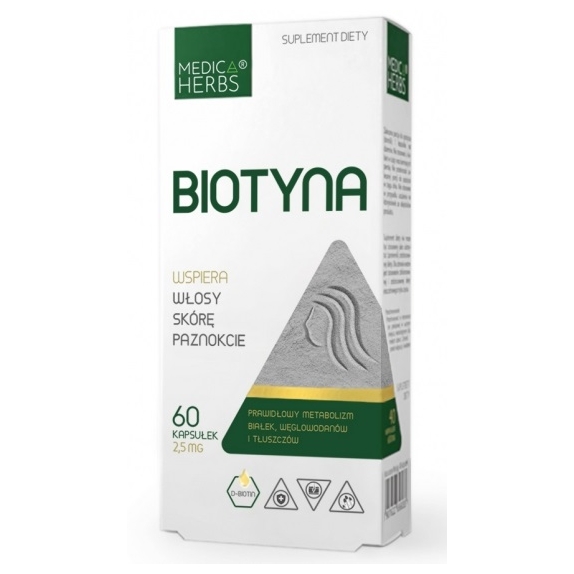 Medica Herbs biotyna 2,5 mg 60 kapsułek PROMOCJA! cena 3,21$