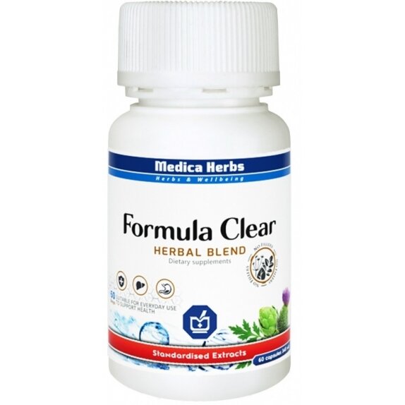 Formula Clear (ostropest plamisty i karczoch) 340 mg, 60 kapsułek Medica Herbs cena 53,99zł
